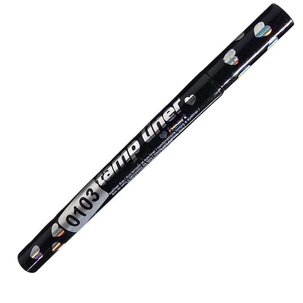 Lottie London Stamp Liner Wing Edition Heart Dual Eyeliner Black Vegan swatched